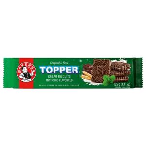 Bakers Topper Choc Mint Cream Biscuits 125g