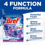 Bref Power Active Lavender Field, Rim Block Toilet Cleaner, 50g