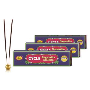 Cycle Sugandha Mallika Agarbatti with Rose, Perfumic, Jasmine, Bouquet Fragrances
