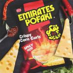 Emirates Pofaki Spicy Cheese Crispy Corn Curls, 80 gm