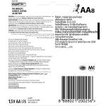 Energizer E91 Bp8 Max 1.5V Alkaline Battery - Aa, Pack Of 8